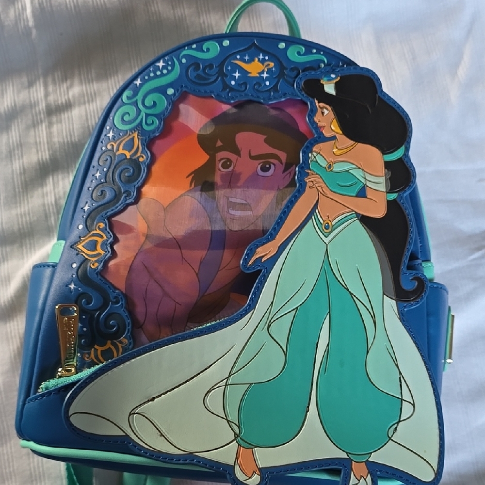 Loungefly Blue and Teal Princess Backpack